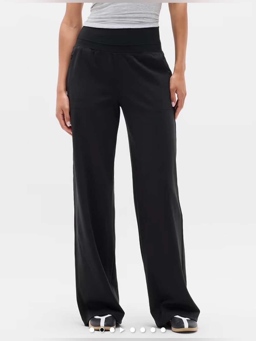 Athleta Black Wide-Leg Lounge Pants